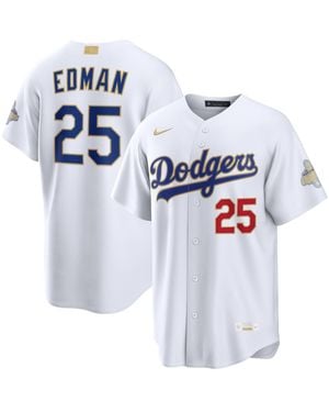 Nike Tommy Edman Los Angeles Dodgers 2026 Gold Collection Stadium Jersey - White