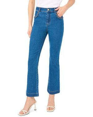 Cece Fitted Bootcut Denim Jeans - Blue