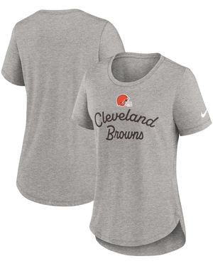 Fanatics Nike Cleveland Browns Script Tri-blend T-shirt - Gray