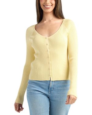 Bcx V-neck Fitted Sweater - Yellow