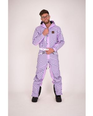 OOSC Fall Line Purple & Gray Ski Suit - Pink