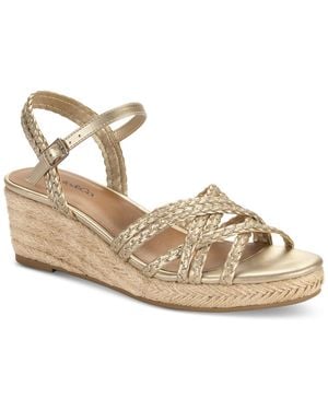 Style & Co. Vanaa Wedge Sandals - Metallic