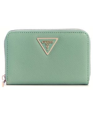 Guess Laurel Medium Zip Around Wallet - Green