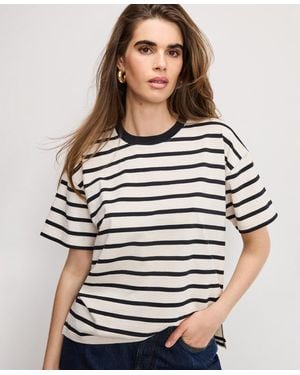 GOOD AMERICAN Striped Oversized T-shirt - Multicolor