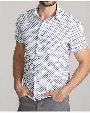 UNTUCKit Regular Fit Wrinkle-free Performance Tidwell Short Sleeve Button Up Shirt - White