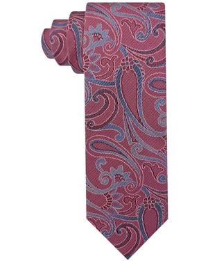 Steve Harvey Van Heusen All-over Paisley Tie - Purple