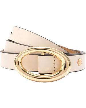 Kate Spade Oval Molten Buckle Belt - Natural