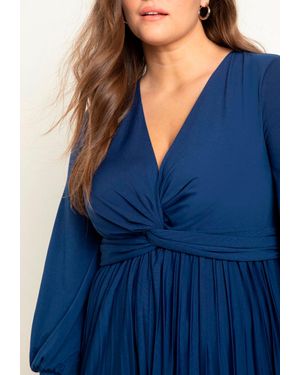 eloquii women's plus size satin puff sleeve pleated dress reviews ELOQUII Pleated Satin Puff-Sleeve Maxi Dress : Target