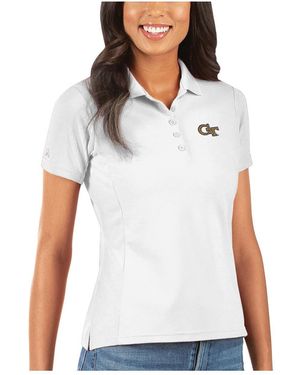 Antigua Georgia Tech Yellow Jackets Legacy Pique Polo Shirt - White