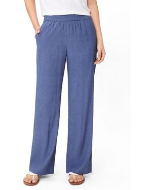 Olsen Soft Crinkle Pull-on Pant - Blue