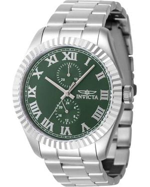 INVICTA WATCH 47422 Specialty Quartz Multifunction Green Dial Watch - Black