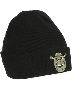 Shrek Embroidery Acrylic Knit Standard Cuff Beanie - Black