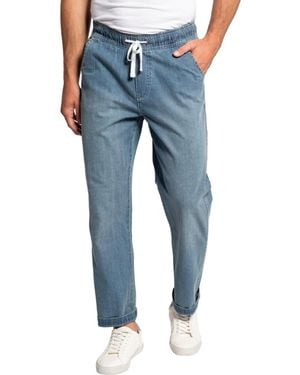 JP1880 Relaxed-fit Denim-look 4-pocket Casual Pants - Blue