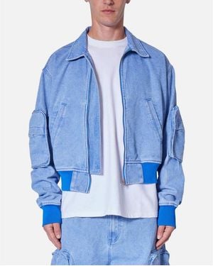 MNML Cropped Denim Jacket - Blue