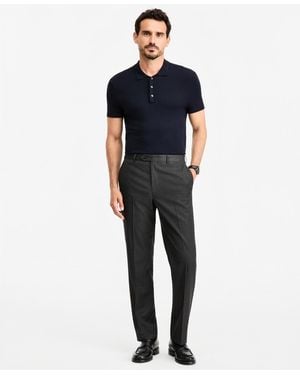Michael Kors Solid Classic Fit Pants - Blue