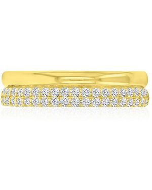 Macy's Cubic Zirconia Two-row Ring - Yellow