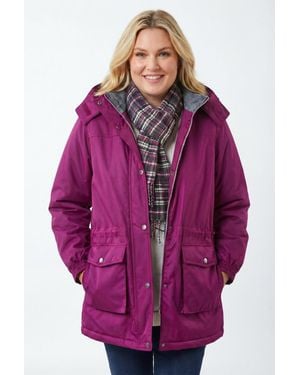 Woman Within Within Microfiber Parka - Purple