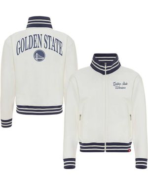 Sportiqe Golden State Warriors Athletic Club Collection Sutton French Terry Full-zip Jacket - Metallic