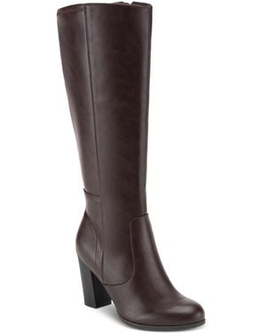 Style & Co. Addyy Knee High Dress Boots - Brown