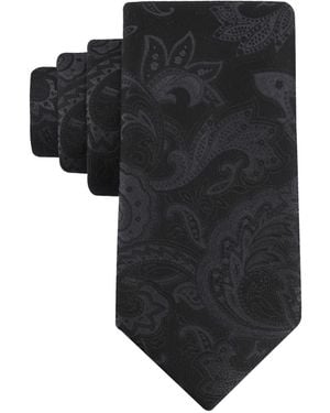 Tommy Hilfiger Tonal Paisley Tie - Black