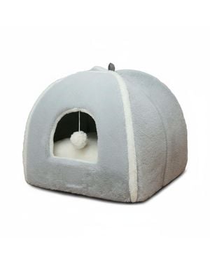 Aronkl Foldable Cat Bed Cave Tent - Gray