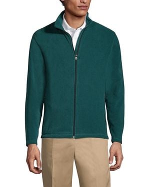Lands' End Full-zip Mid-weight Fleece Jacket - Green