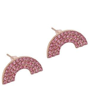 SOH Semi Stud Earrings - Pink