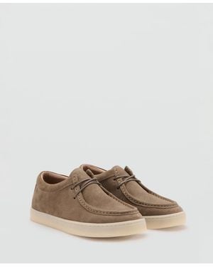 Mango Suede Nautical Shoes - Brown