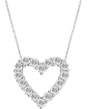 Badgley Mischka Lab Grown Diamond Heart Pendant Necklace (3 Ct. T.w. - Metallic