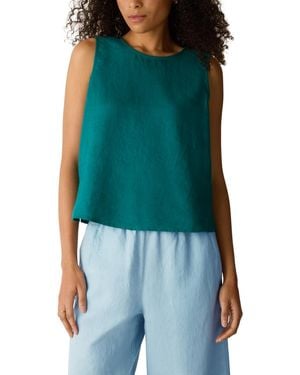 Eileen Fisher Round Neck Shell Top - Blue