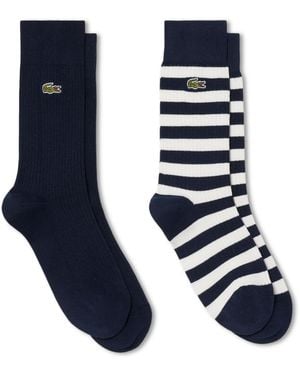 Lacoste Fancy Crew Socks - Blue