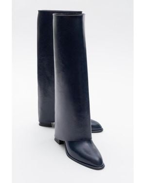 Prologue Shoes Maybe Chunky Heel Boot () - Blue