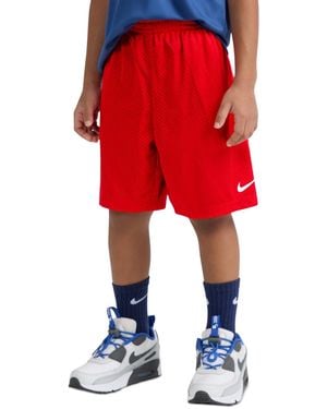 Nike Little Boys Dri-fit Logo Mesh Pull-on Shorts - Red
