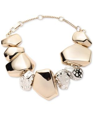 Givenchy Two-tone Pave nugget Statement Flex Bracelet - Metallic