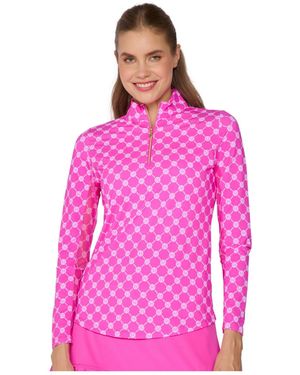 G Lifestyle Clothing G Lifestyle Long Sleeve Mock Neck Top - Pink