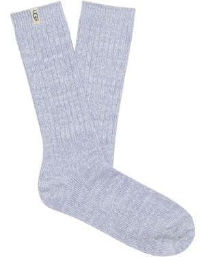 UGG Rib-knit Slouchy Crew Socks - Blue