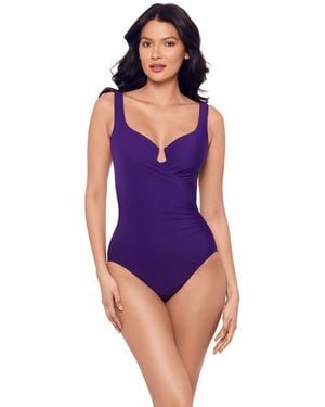 Miraclesuit Must Have Escape One-piece Allover Slimming Underwire Swimsuit - Purple