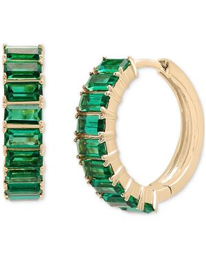 Audrey by Aurate Nano Emerald Color Small Hoop Earrings (1-1/2 Ct. T.w. - Green