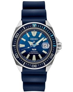 Seiko Automatic Prospex Padi Special Edition Silicone Strap Watch 45mm - Blue