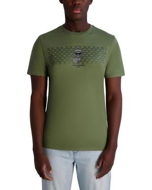 Karl Lagerfeld Short Sleeve Armor Logo Graphic Crewneck T-shirt - Green