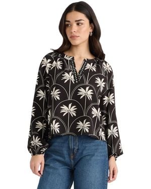 NVLT Raglan V-neck Blouse - Black
