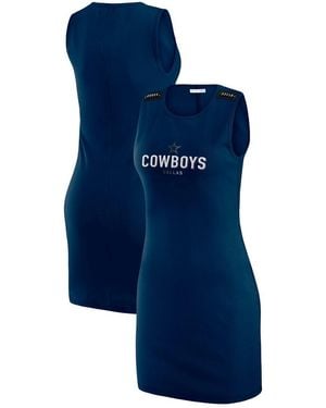 WEAR by Erin Andrews X Gracie Hunt Dallas Cowboys Ribbed Tank Dress - Blue