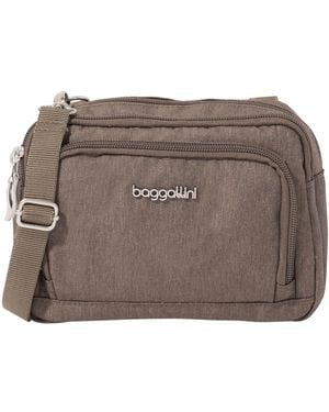 Baggallini Trifecta Small Crossbody Handbag - Brown