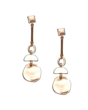 SOH Dented Relic Drop Earrings - Black