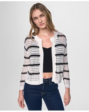 DKNY Relaxed Fit Open-front Cardigan - Multicolor