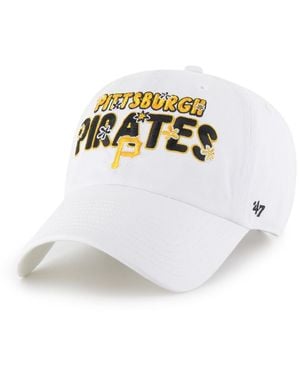'47 Pittsburgh Pirates Flower Power Clean Up Adjustable Hat - White