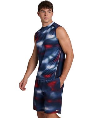 Reebok Ombre Logo Crewneck Tank Top - Blue