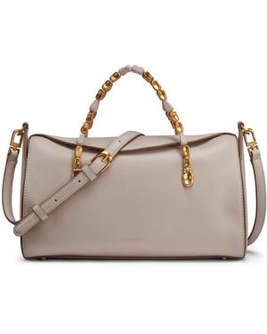 Donna Karan Crinoline Satchel Handbag - Natural