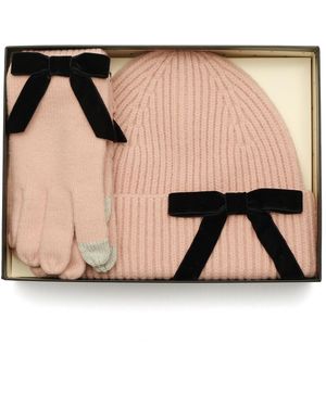 Kate Spade Hat And Gloves Set - Black