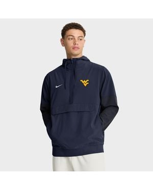 Nike West Virginia Mountaineers Anorak Half-zip Hoodie Jacket - Blue
